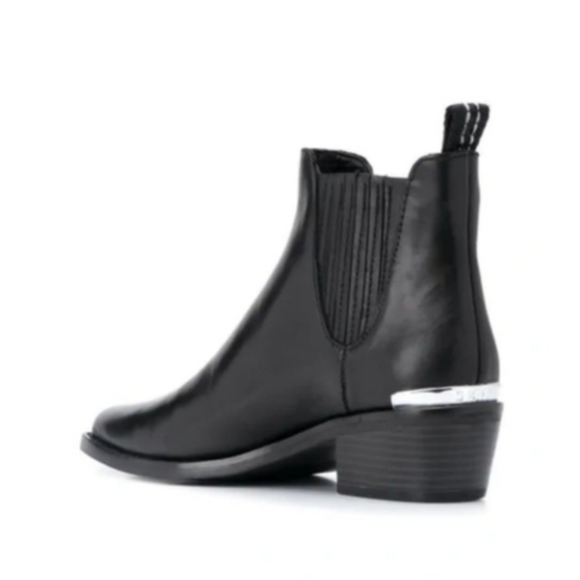 DKNY Chelsea black leather booties 10US - Picture 3 of 5